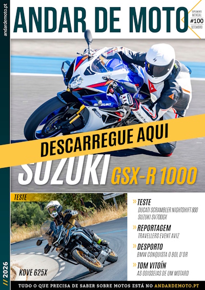ANDAR DE MOTO número #100, setembro 2026, a sua revista digital e gratuita.